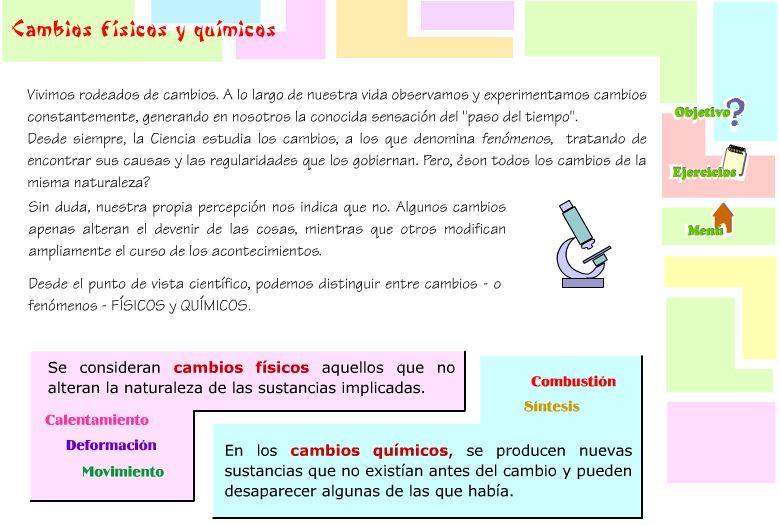 cambio fisico y cambio quimico