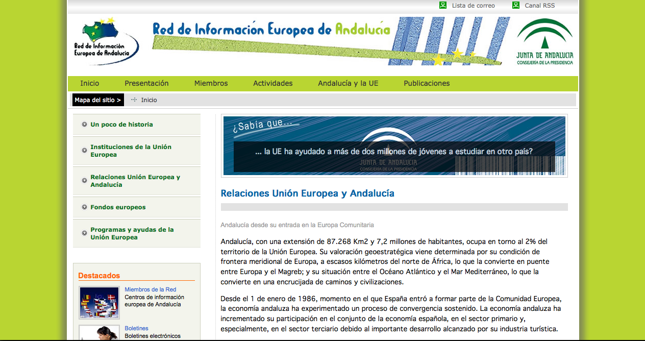 Relaciones Unión Europea y Andalucía | Recurso educativo 36948