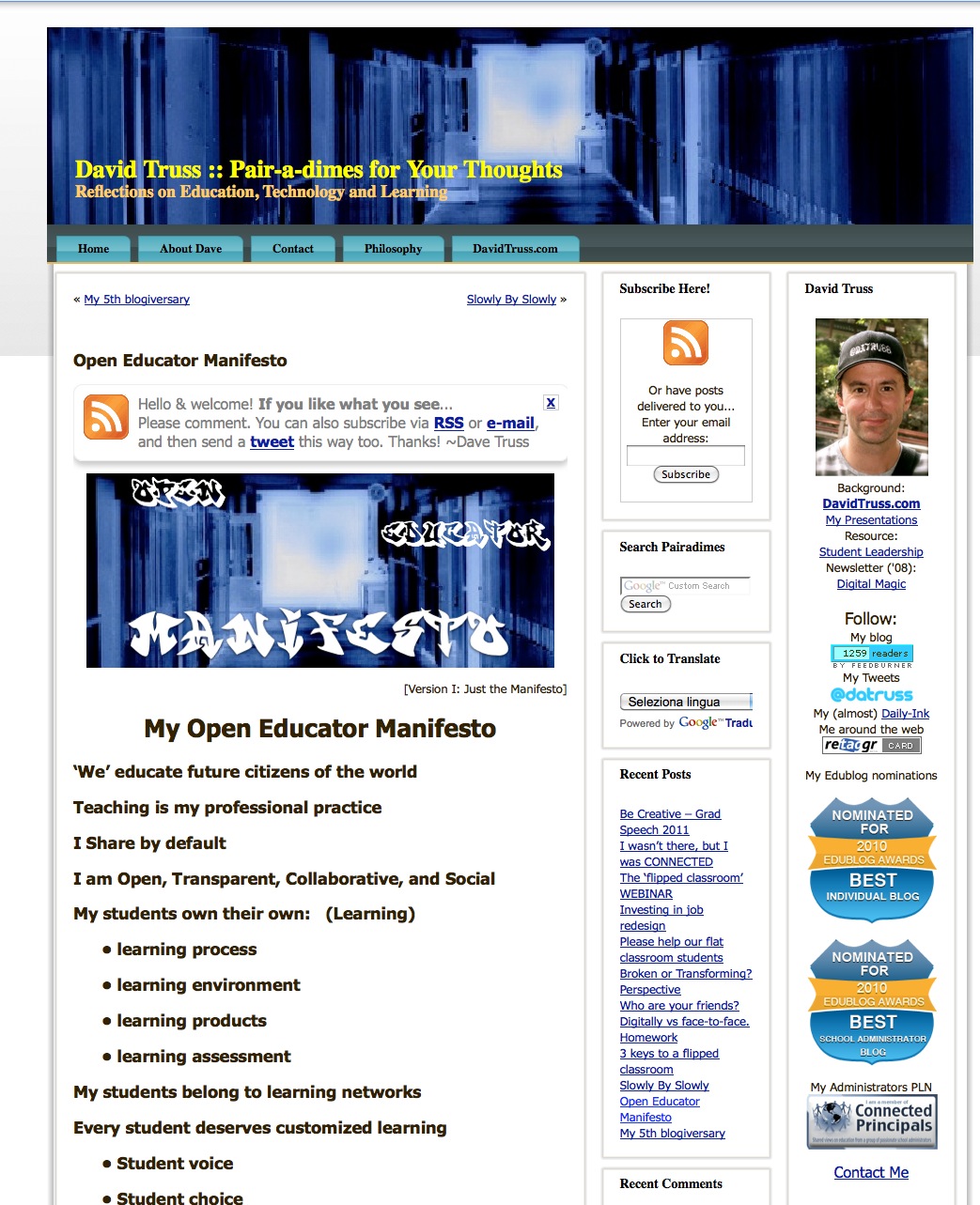 Open Educator Manifesto | Recurso educativo 41084