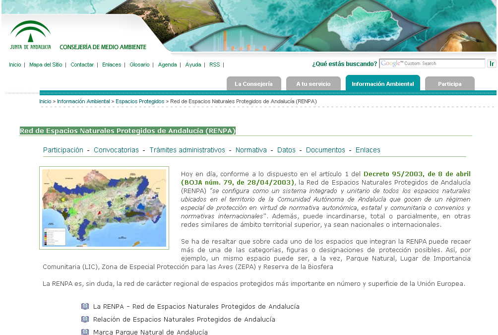 :: Red de Espacios Naturales Protegidos de Andalucía (RENPA) :: Consejería | Recurso educativo 43424