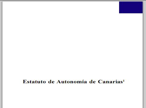 Estatuto de autonomía de Canarias | Recurso educativo 46332