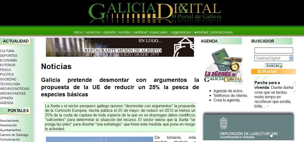 Galicia pretende desmontar con argumentos la propuesta de la UE de reducir un 25% la pesca de especies básicas | Recurso educativo 49040