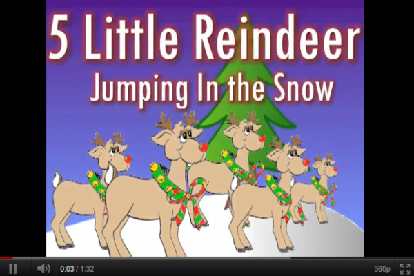 Song: 5 little reindeer | Recurso educativo 50747