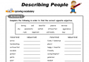 Describing people | Recurso educativo 20698