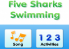 Five sharks swimming | Recurso educativo 24737