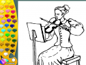 ¡A Colorear!: Dama violinista | Recurso educativo 28960