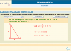 Resolución de triángulos rectángulos. | Recurso educativo 90623