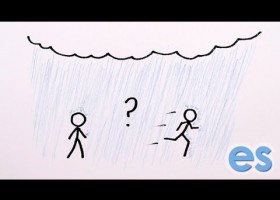 Cuando llueve, ¿es mejor caminar o correr? | Recurso educativo 102950