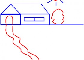 Dibujo de una casa (líneas rectas y curvas) | Recurso educativo 675305