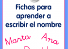 Fichas para aprender a escribir el nombre - Familia y Cole | Recurso educativo 683891