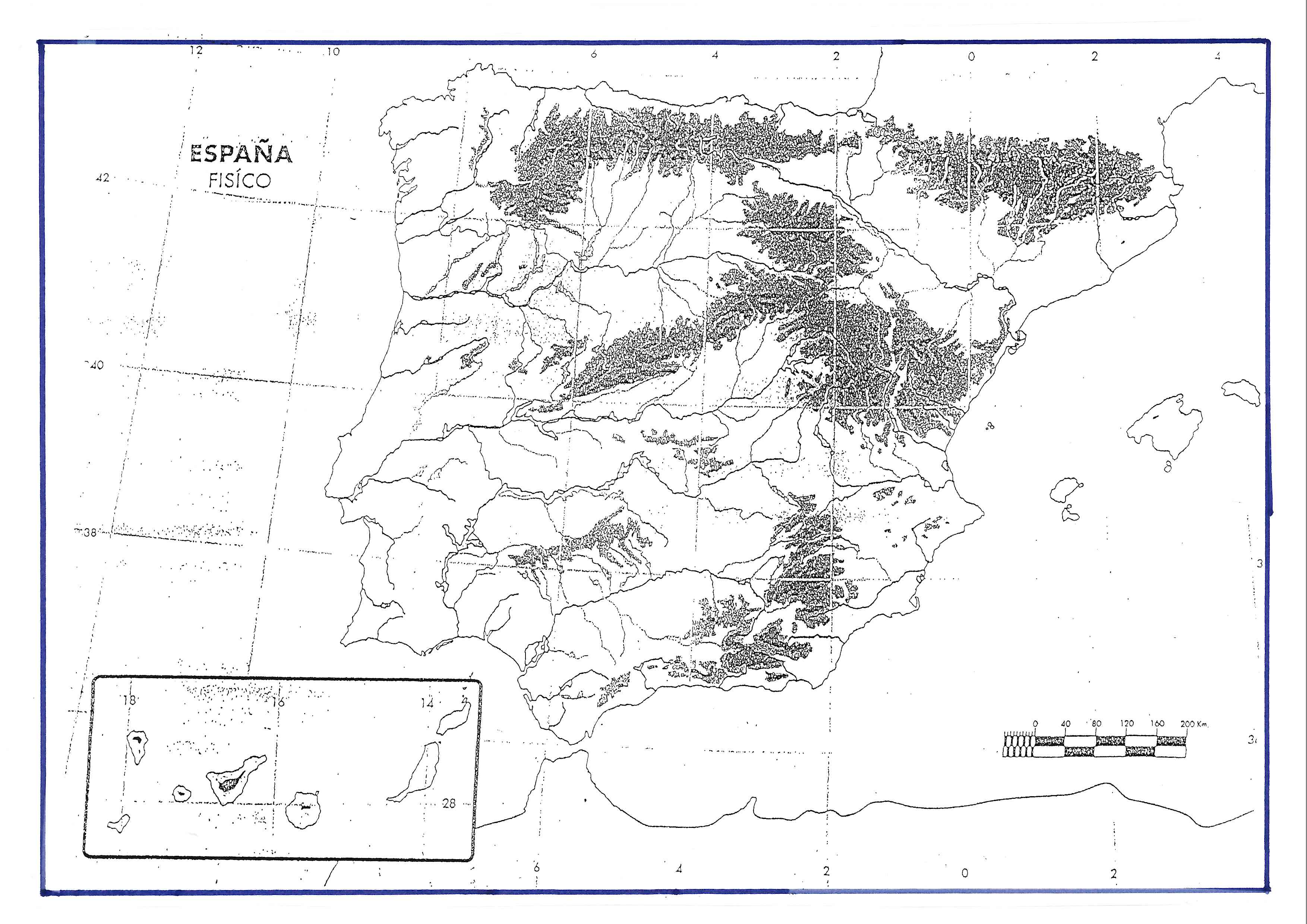 MAPA FÍSICO DE ESPAÑA Recurso educativo 777034 Tiching