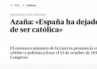 Azaña: «España ha dejado de ser católica» | Recurso educativo 790522