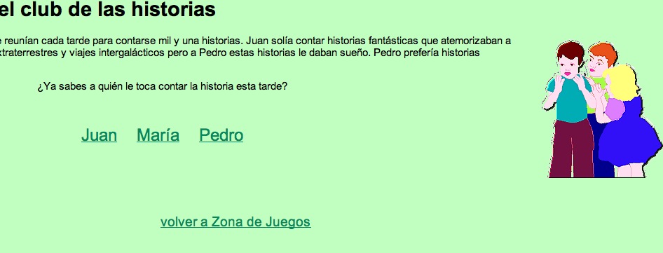 Juan, María y Pedro: el club de las historias | Recurso educativo 36456