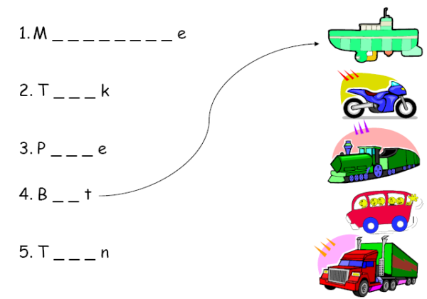 worksheets printable y Tiching Means   of  Recurso transport 39870 educativo