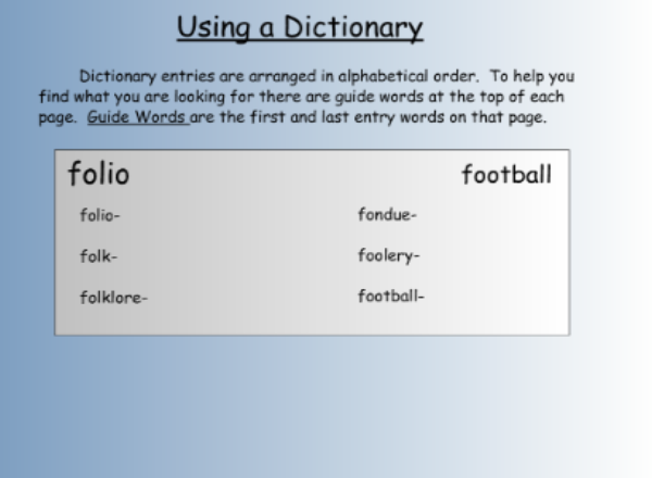 Using a dictionary | Recurso educativo 50175