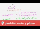 Posición relativa de una recta y un plano | Recurso educativo 109326