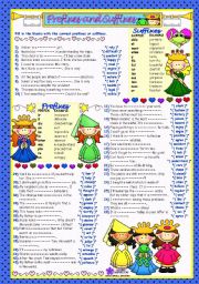 English Exercises: WORD FORMATION - PREFIXES & SUFFIXES | Recurso ...