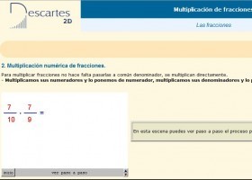 Multiplicación numérica de fracciones | Recurso educativo 735157